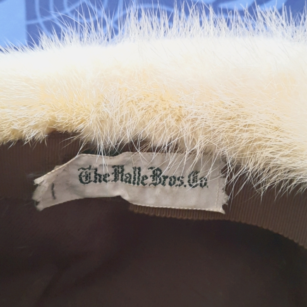 Vintage White Mink Hat